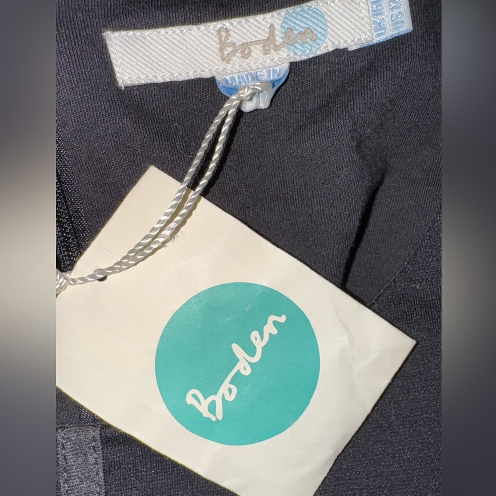 Boden Black Sheath Dress with Contrast Trim & Button Detail – Size 12, NWT - Picture 5 of 5